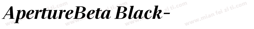 ApertureBeta Black字体转换